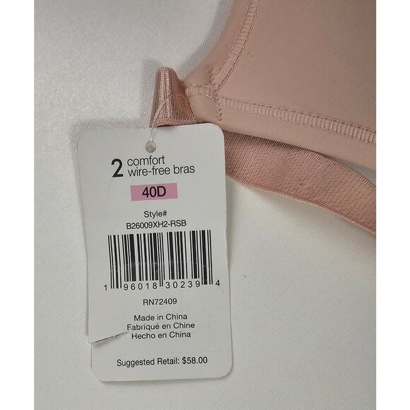 NWT Comfort wire free 40D beige t shirt bra nude neutral full coverage NEW - Picture 2 of 5